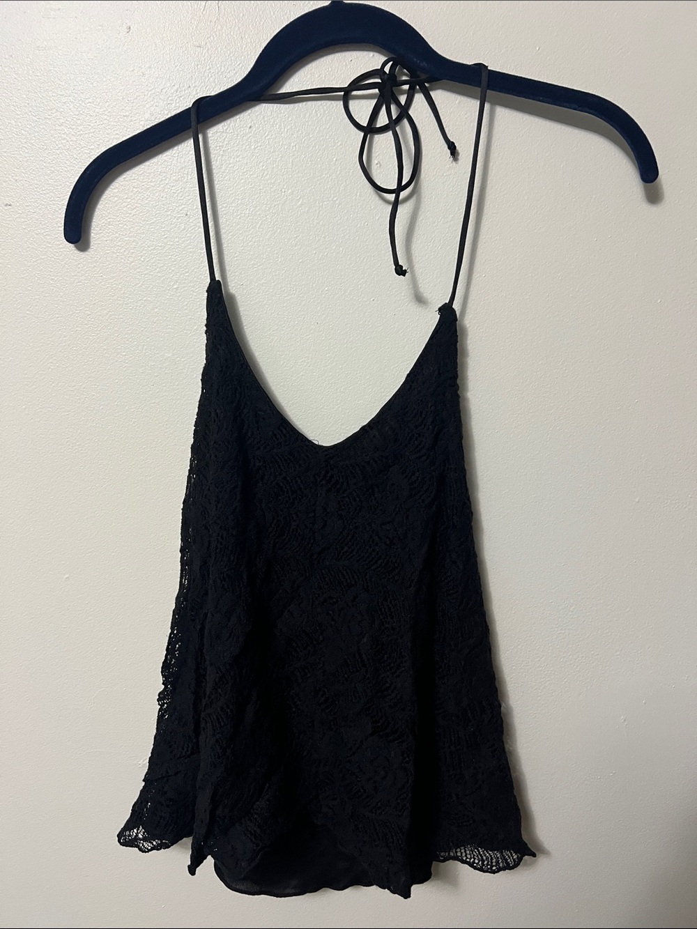 Mudd Black Lace Camisole tank top with halter tie